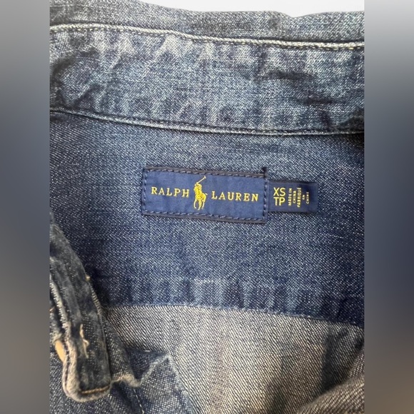 Ralph Lauren Blue Denim Button-Front Shirt Dress - Picture 4 of 6